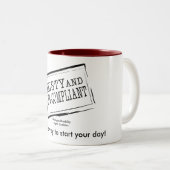 Feisty 15 oz koffie-mok tweekleurige koffiemok (Voorkant rechts)