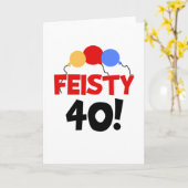 feisty 40 kaart (Gele Bloem)