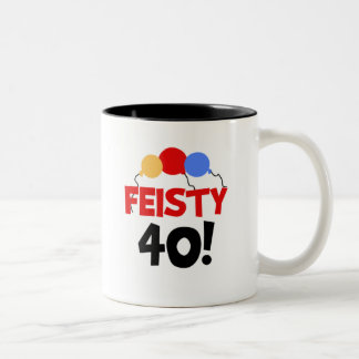 Feisty 40 tweekleurige koffiemok