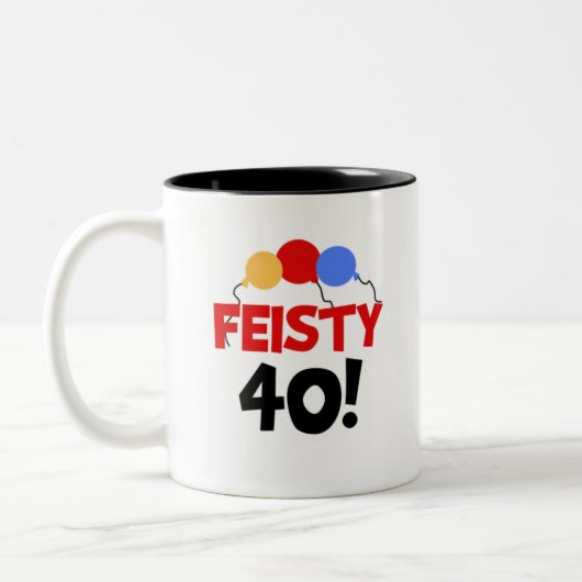 Feisty 40 tweekleurige koffiemok (Links)