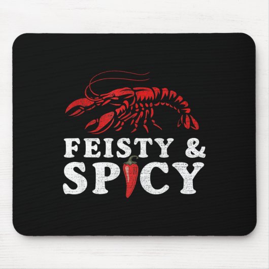 Feisty And Scy Funny Crawfish Boil Cute Mardi Gras Muismat (Voorkant)
