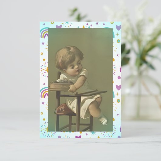 Feisty Baby Bedankkaart (Staand voorkant)