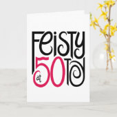 Feisty bij 50 Kaart (Gele Bloem)