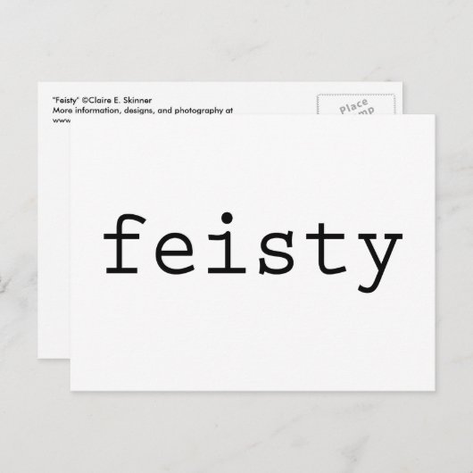 Feisty Briefkaart (Voorkant / Achterkant)