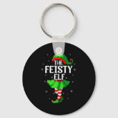 Feisty Elf Christmas Girls Women Elf Squad Xmas Fa Sleutelhanger (Voorkant)