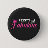 Feisty en Fabulous Ronde Button 5,7 Cm (Voorkant)