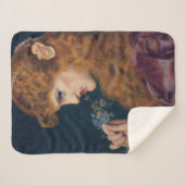 Feisty Red-haring Woman (Schaduw van de Liefde) Sherpa Deken (Voorkant (horizontaal))