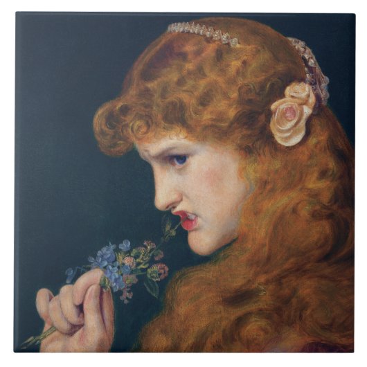 Feisty Red-haring Woman (Schaduw van de Liefde) Tegeltje (Voorkant)