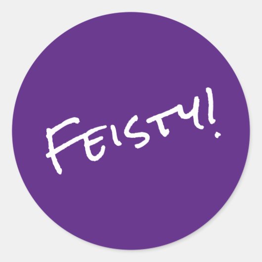 Feisty! Ronde Sticker (Voorkant)