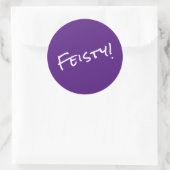 Feisty! Ronde Sticker (Tas)