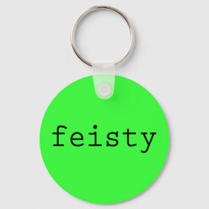Feisty Sleutelhanger met Neon Green Achtergrond