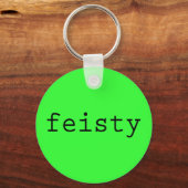 Feisty Sleutelhanger met Neon Green Achtergrond (Voorkant)