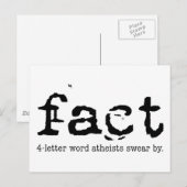 FEIT: 4-letterwoorden atheïsten zweren langs! - Briefkaart (Voorkant / Achterkant)