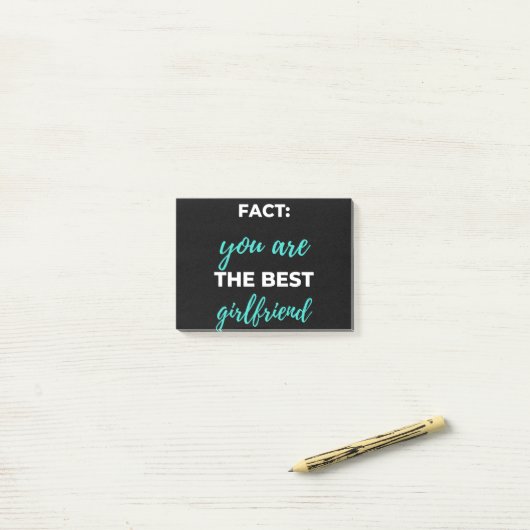 Feit: Je bent het beste Vriendin Post-it® Notes (Op bureau)