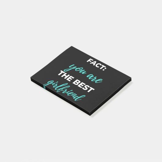 Feit: Je bent het beste Vriendin Post-it® Notes (Schuin)