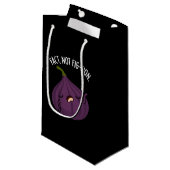 Feit Niet Fig-tion Grappig Fig Pun Donker BG Klein Cadeauzakje (Voorkant Gekanteld)