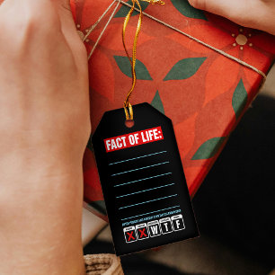 Feit van het Leven Agenda Zegt WTF Humor Cadeaulabel