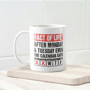Feit van het Leven Agenda Zegt WTF Humor Koffiemok