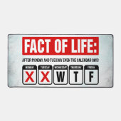 Feit van het Leven Kalender Zegt WTF Humor Bureaumat (Voorkant)