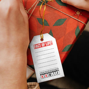 Feit van het Leven Kalender Zegt WTF Humor Cadeaulabel