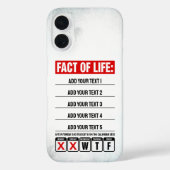 Feit van het Leven Kalender Zegt WTF Humor Case-Mate iPhone Case (Achterkant)