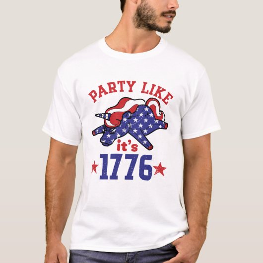 Feitelijk 1776 grappige 4 juli t-shirt (Voorkant)