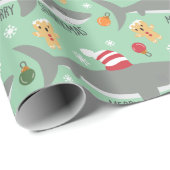 Feitelijk kerstpapier voor het oppakken van haaien cadeaupapier (Rol Hoek)