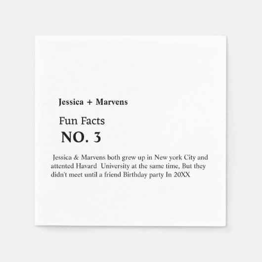 Feitelijke bruiloft, repetitief diner, speciale pa servet (Voorkant)