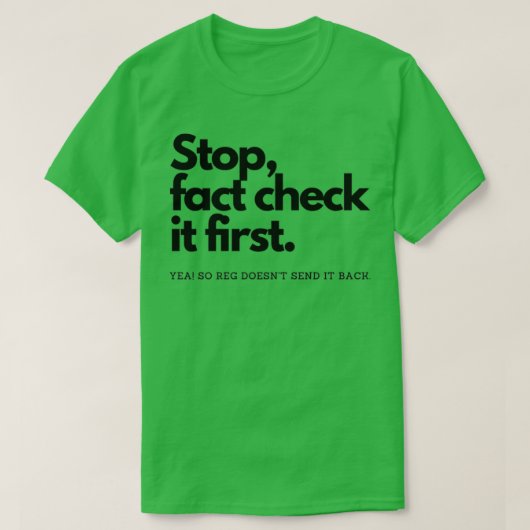 Feitelijke controle 1 t-shirt (Design voorkant)