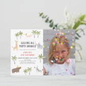 Feitelijke dieren Safari Foto's van Birthday Kaart (Staand voorkant)