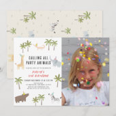 Feitelijke dieren Safari Foto's van Birthday Kaart (Voorkant / Achterkant)