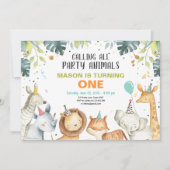 Feitelijke dieren Safari Gold Boy Kaart (Voorkant)