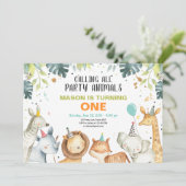 Feitelijke dieren Safari Gold Boy Kaart (Staand voorkant)