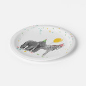 Feitelijke dieren Safari Zoo Party Boy Wild Birthd Papieren Bordje (Gekanteld)