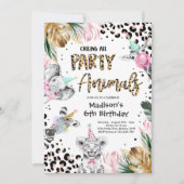 Feitelijke dierentuin op vliegdag Wild Safari Kaart (Voorkant)