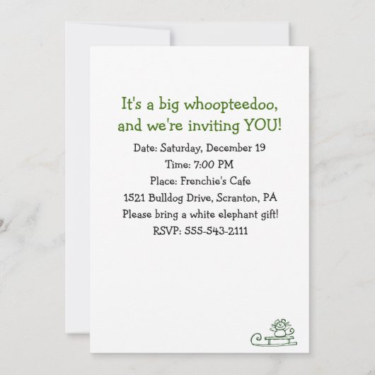 Feitelijke feestdag voor kerstfeestdagen kaart (Achterkant)