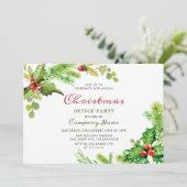 Feitelijke Holly-kerstfeestdag Kaart (Staand voorkant)