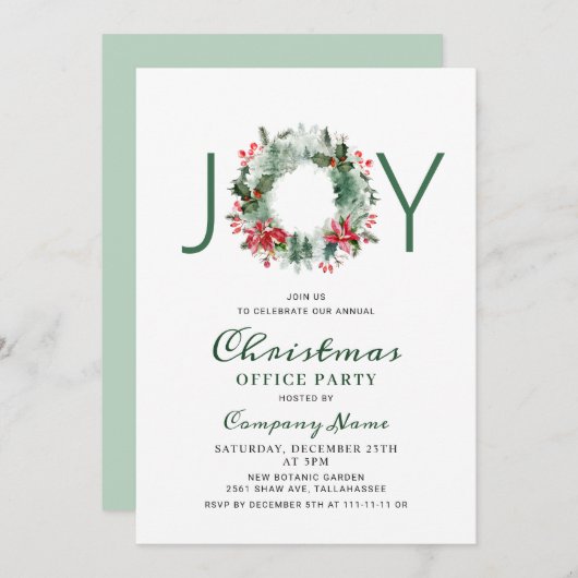 Feitelijke Holly-kerstfeestdag Kaart (Voorkant / Achterkant)