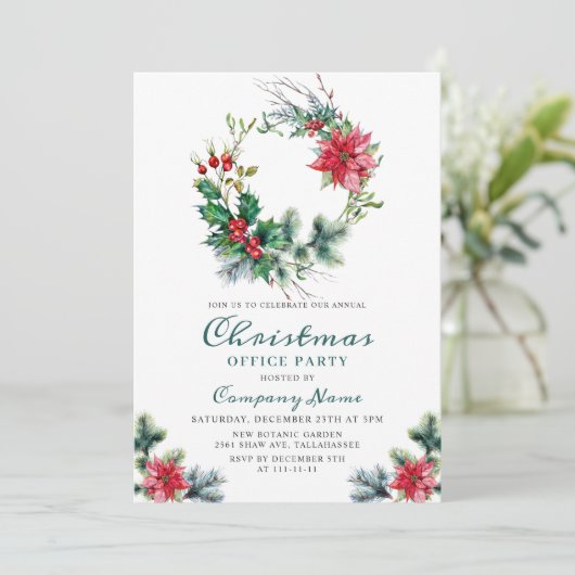 Feitelijke Holly-kerstfeestdag Kaart (Staand voorkant)