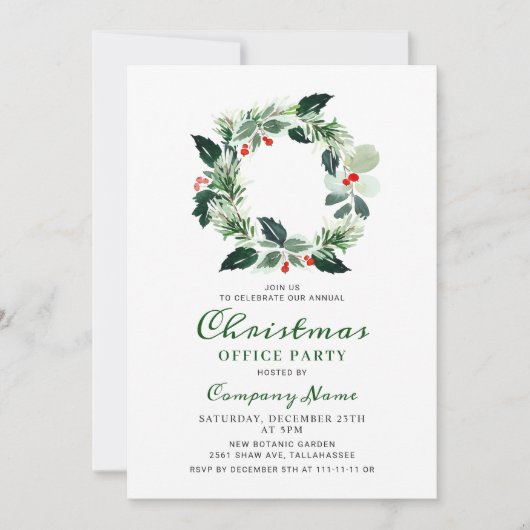 Feitelijke Holly-kerstfeestdag Kaart (Voorkant)