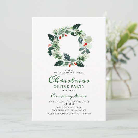 Feitelijke Holly-kerstfeestdag Kaart (Staand voorkant)