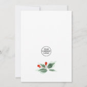 Feitelijke Holly-kerstfeestdag Kaart (Achterkant)