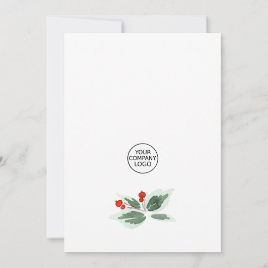 Feitelijke Holly-kerstfeestdag Kaart (Achterkant)