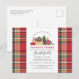 Feitelijke kerstfeestdag Favoriete Dingen Uitnodiging Briefkaart