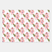 Feitelijke kersttaarten, papierbladen overvullen inpakpapier vel (Voorkant 3)