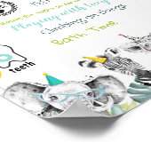 Feitelijke mijlpalen voor dieren Safari eerste ver Poster (Hoek)