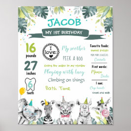 Feitelijke mijlpalen voor dieren Safari eerste ver Poster