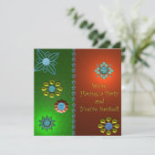 Feitelijke partijuitnodiging kaart (Staand voorkant)