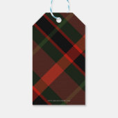 Feitelijke Tartankerst Cadeaulabel (Achterkant)