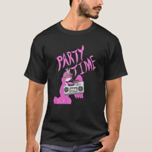 Feitelijke tijd Roze flamingo Hip Cool Funky Anima T-shirt